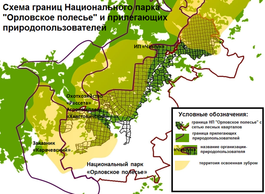 Национальный парк Орловское Полесье карта.